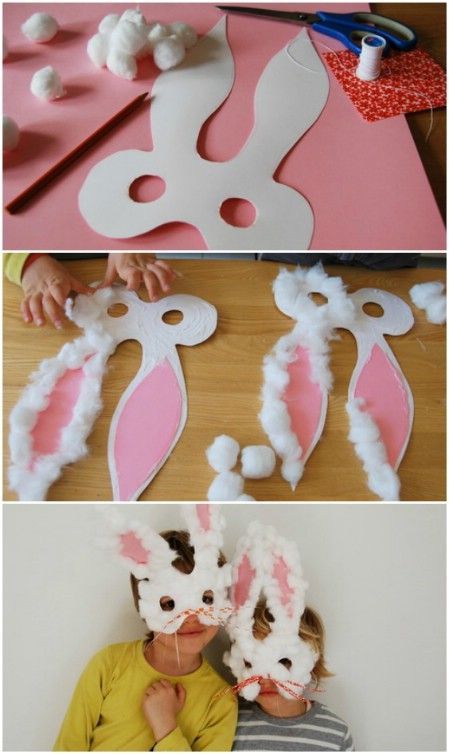 Häschen-Masken Påskeaktiviteter For Barn, Easter Crafts For Toddlers, Easter Bunny Crafts, Spring Crafts For Kids, Toddler Easter, Crafts Kids, Easter Art, Bunny Crafts, Easter Activities