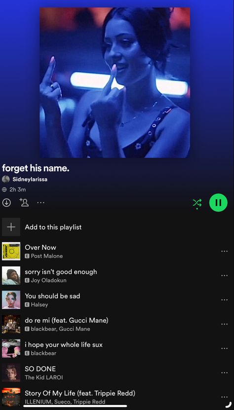 Spotify Breakup Playlist Names, Songs For Breakups, Aesthetic Photos For Spotify Playlists, Break Up Playlist Names, Bad B Playlist, Breakup Playlist Names, Breakup Playlist Cover, Hot Songs Playlist, Aesthetic Spotify Songs