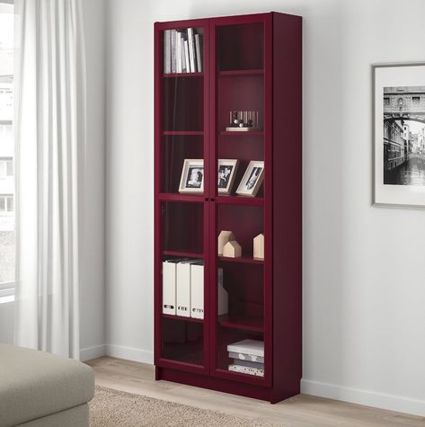 Billy Bookcase With Glass Doors Billy Ikea, Bookshelf Door, Cheap Living Room Furniture, Billy B, Bookcase With Glass Doors, Large Bookcase, Ikea Bookshelves, Ikea Billy Bookcase, Ikea Billy