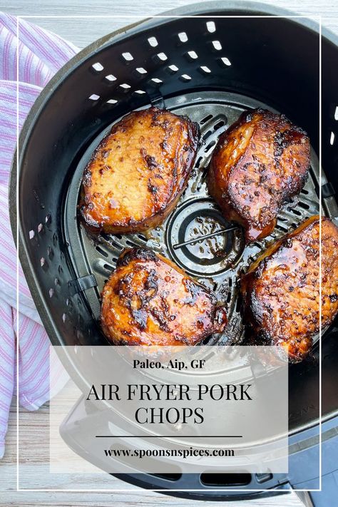 Aip Pork Chops, Pork And Apple Burgers, Honey Pork Chops, Aip Diet Recipes, Pork Chop Marinade, Air Fryer Pork, Autoimmune Recipes, Air Fryer Pork Chops, Allergen Free Recipes