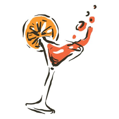 Cocktail drink illustration PNG Design Cocktail Illustration Graphic Design, Tiny Posters, Cocktail Sketch, Cocktail Invite, Drink Advertisement, Cocktail Tshirt, Cocktails Drawing, Cheese Drawing, Watercolor Nursery Animals