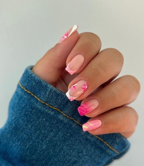 Abroad Nails, Minimal Nails Art, Summer Acrylic, Minimal Nails, Classic Nails, Short Acrylic, Nails For Kids, Acrylic Nails Coffin Short, Summer Acrylic Nails