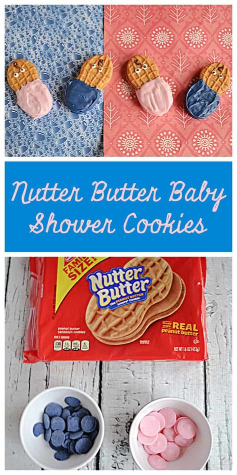 Nutter Butter Baby Shower Cookies, Cookie Recipes No Bake, Baby Shower Recipes, Heavenly Dessert Recipe, No Bake Recipes, Shower Recipes, Sprinkle Ideas, Popular Cookies, Comfort Desserts