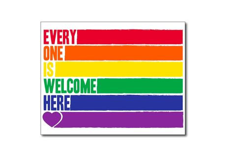 Inclusion Poster, Everyone Is Welcome Here, Everyone Is Welcome, Small Print, Lgbt Pride, Lives Matter, Black Lives, Black Lives Matter, Card Stock