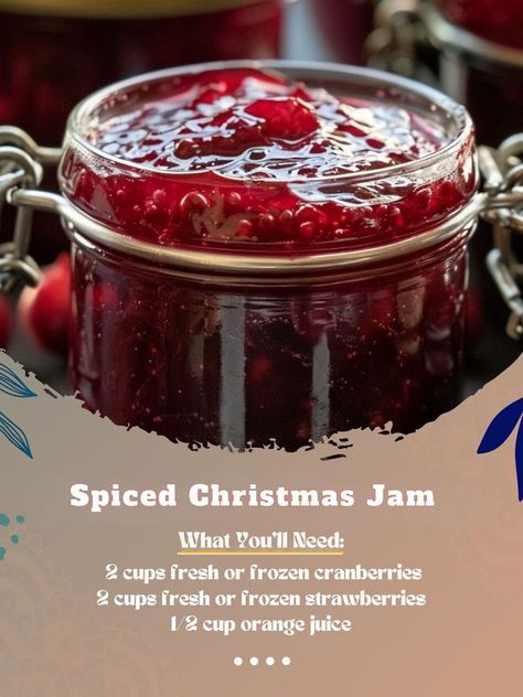 Christmas Spice Jam, Merry Christmas Jam Recipe, Christmas Jam Crockpot, Easy Christmas Jam Recipes, Spiced Christmas Jam Recipes, Christmas Jam Recipes, Homemade Jam Christmas Gift, Christmas Jam, Jam Recipes Homemade