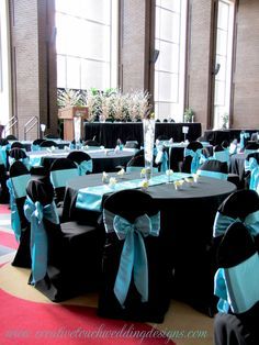 Teal and black Tiffany Party, Tiffany Blue Wedding, Aqua Wedding, Dream Wedding Decorations, Golf Party, Teal Wedding, Turquoise Wedding, Black White Wedding, Purple Wedding