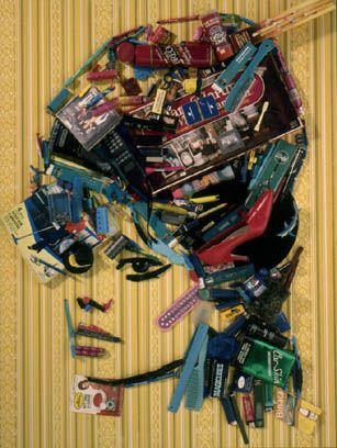 Assemblage Portrait, Unusual Portraits, Collage Crafts, Cindy Wilson, Sculpture Lessons, Art Teaching, Collage Art Projects, Sculpture Ideas, Relief Sculpture