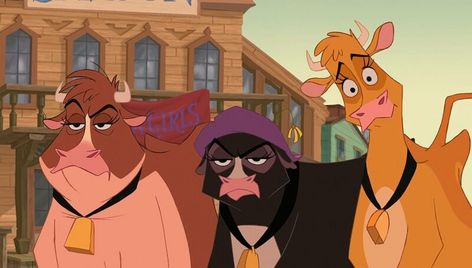 Home On The Range Disney, Funny Cow Names, Rebelle Disney, Learning Tattoo, Cow Character, Cow Names, Lucky Rabbit, Animation Studios, Mickey Mouse Cartoon