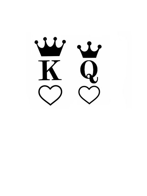 Couple Crown Tattoo, King N Queen Tattoo Couple, Crown Matching Tattoos Couple, King And Queen Card Tattoo For Couples, Crown Couple Tattoos King Queen, King Of Hearts Tattoo, Queen Tattoo Designs, King Queen Tattoo, Queen Of Hearts Tattoo