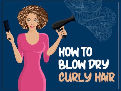 How To Blow Dry Curly Hair The Professional Way Blow Dried Curly Hair, How To Blowdry Curly Hair, How To Blow Dry Curly Hair, Blow Drying Curly Hair, Curly Permed Hair, Blow Dry Curly Hair, Body Perm, Dry Long Hair, Pretty Curls