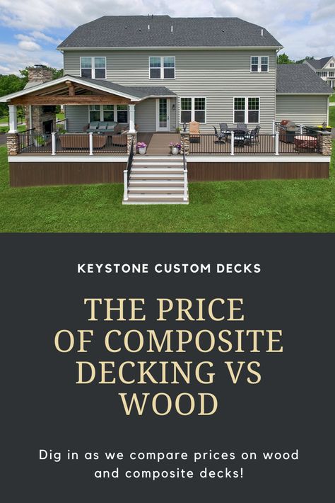 Backyard One Level Decks, Outdoor Kitchen On Composite Deck, Backyard Composite Deck Ideas, Composite Porch Ideas, Deck Layout Design, Composite Deck Ideas Layout, Deck Layout Ideas, Composite Deck Ideas, Backyard Deck Designs