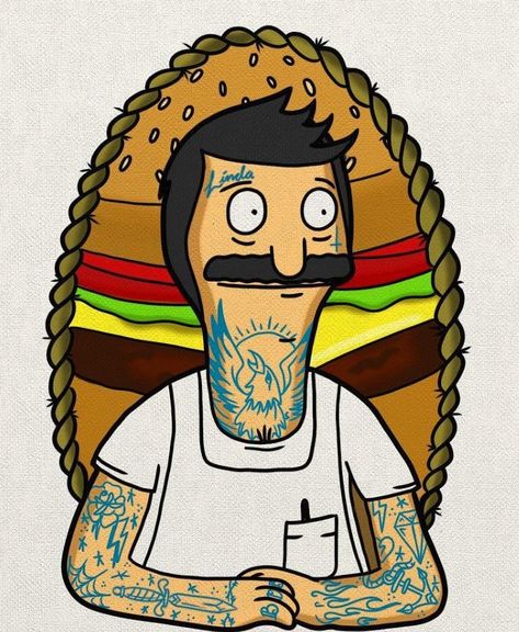 Bob Belcher • Bob's Burgers Bobs Burgers Fan Art, Bobs Burgers Tattoo, Bobs Burgers Wallpaper, Bob Burgers, Bob Belcher, Burger Icon, Bobs Burger, Watch Wallpapers, Shark Art