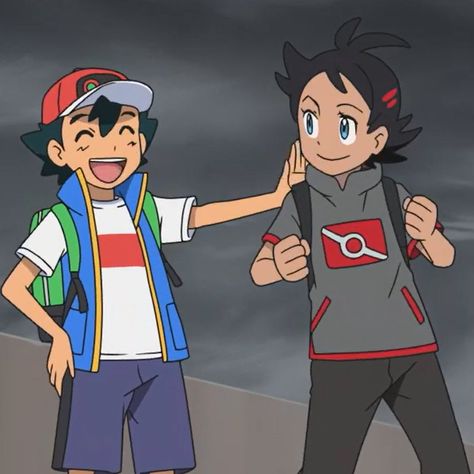 Satoshi X Gou, Ash X Gou, Goh Pokemon, Pokémon Ships, Pokemon Journeys, Missing Them, Pokemon Trainers, Pokemon Ships, Ash Ketchum