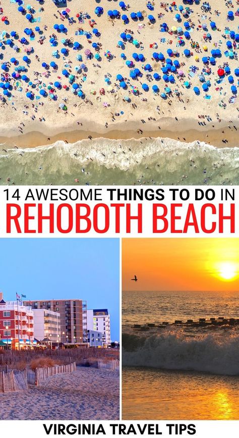 Delaware Rehoboth Beach, Bethany Beach Delaware Things To Do, Things To Do In Rehoboth Beach Delaware, Delaware Travel, Beach Bucket List, Beach Itinerary, Dewey Beach Delaware, Rehoboth Beach Boardwalk, Bucket List Places To Visit