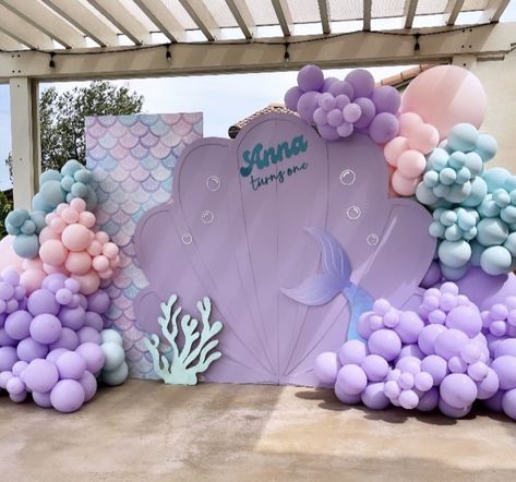 Mermaid Theme Party Backdrops, Mermaid Party Decorations Backdrops, Ariel Party Backdrop, Mermaid Themed Backdrop, Backdrop Mermaid Theme, Cake Smash Theme, Mermaid Birthday Party Decorations, Mermaid Birthday Cakes, Mermaid Theme Birthday Party