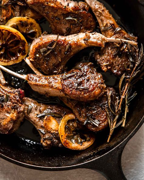 Lamb Rib Chops, Lamb Chops Pan Seared, Lamb Vindaloo, Lamb Lollipops, Lamb Loin Chops, Lamb Dinner, Marinated Lamb, Lamb Chop Recipes, Lamb Chop