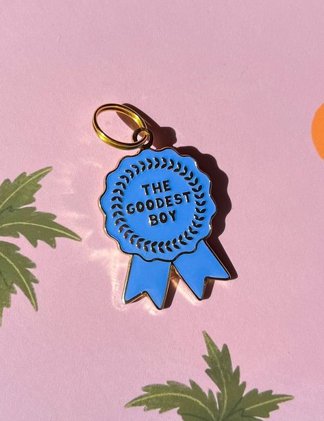 Goodest Boy Goodest Girl Pet ID Tag - Ribbon Award Tag - Dog Cat Collar ID Tag - Custom Engraved Personalized - Fun Enamel Dog Tag for Dogs Pet Lover Gifts, Cute Things For Dogs, Pet Merchandise, Boy Dog Accessories, Ribbon Award, Dog Tags For Dogs, Cute Dog Tags, Pet Parent Gifts, Dog Things