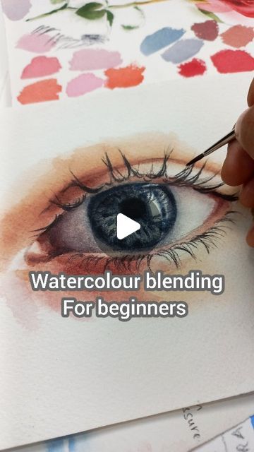 ālekhyam® - The art of painting on Instagram: "To learn Watercolour techniques in further detail, you can check out our new course 'WATERCOLOUR TECHNIQUES UNFILTERED'. Comment below 'Watercolour' and we'll share the direct link via dm." Watercolour Portraits Tutorial, Water Colour Face Tutorial, Watercolour Eyes Tutorials, Watercolour Painting Portrait Faces, How I Paint Faces Watercolour, Human Face Watercolour Painting, Watercolor Portrait Tutorial, Portrait Tutorial, Learn Watercolor