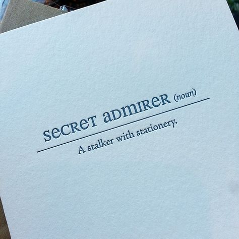 secret admirer: a stalker with stationery Stalker Aesthetic Quotes, Secret Admirer Quotes For Him, Obsessed Stalker Aesthetic Dark, Stalker Prompts, Secret Admirer Aesthetic, Stalker Core, Samara Core, Stalking Aesthetic, Obsessed Stalker Aesthetic