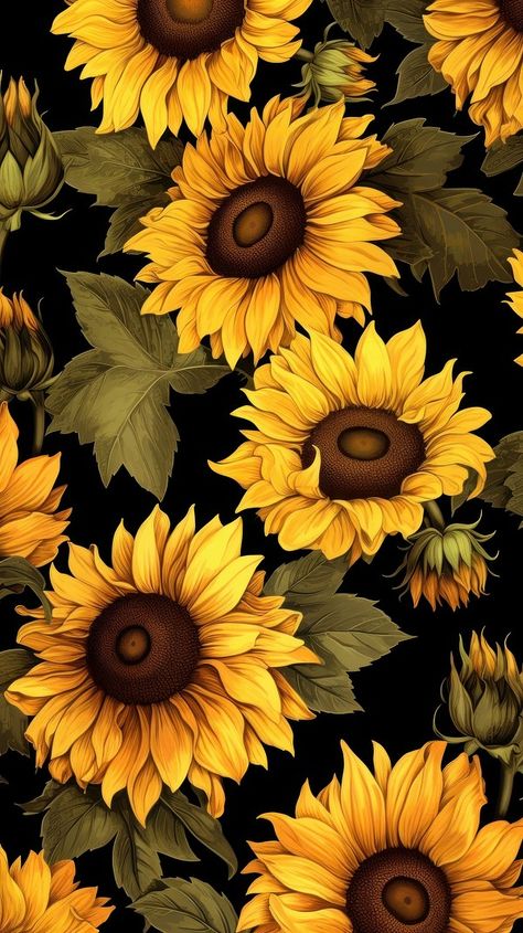 Sunflower wallpaper petal plant. | Premium Photo Illustration - rawpixel Yellow Rose Background, Sunflower Wallpaper Iphone, Iphone Wallpaper Cute, Pastel Pink Wallpaper, Sunflower Iphone Wallpaper, Wallpaper Design Pattern, Sunflower Images, Random Wallpaper, Sunflowers And Roses