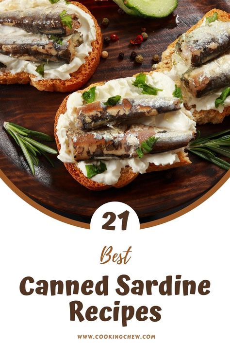 Sardine Pizza, How To Eat Sardines, Sardine Recipes Canned, Canned Fish Recipes, Sill Recept, Canned Recipes, Hearty Sandwiches, Sardine Pasta, Canned Sardines