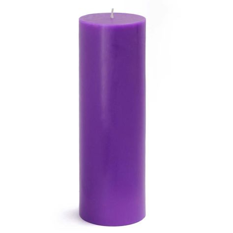 Zest Candle CPZ-102_12 12-Piece Pillar Candle, 3 x 9, Purple #pillarcandles Purple Pillar Candles, Square Pillar Candles, Pillar Candles Wedding, Scented Flameless Candles, Mood Candles, Flameless Candle Set, Faux Candles, Scented Pillar Candles, Purple Candles