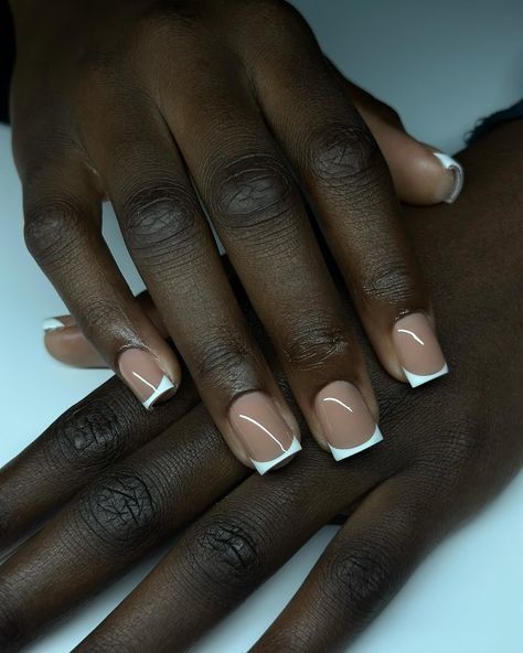 Happy Caturday 🐈‍⬛ #dovenailsbysharon #apresgelx #gelx #frenchies Dark Skin Nails Ideas, Nails For Darker Skin Tone, Almond Shape Fall Nails, Nail Colors For Dark Skin, Dark Skin Nail Color, Stilleto Nails Designs, Metallic Nail Art, Brown Nail Polish, Orange Nail Polish