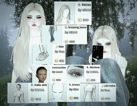 Imvu Avi Ideas Cute, Imvu Girls Avatar Ideas, Imvu Skins Ideas, Imvu Heads Names, Imvu Looks, Imvu Avatar Ideas, Imvu Female, Imvu Avi Ideas, Imvu Outfits Ideas