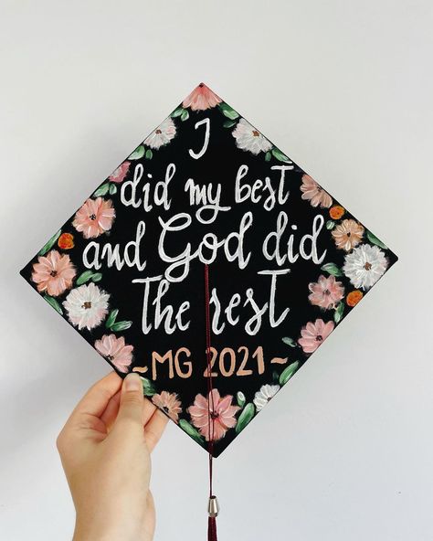 HandCraft Art on Instagram: “It was a big honour to paint all these grad caps, and seeing all the beautiful graduates wearing it with proud. I love my job and it makes…” Nursing Graduation Hat, I Did My Best And God Did The Rest Cap, Ota Graduation Cap Ideas, I Did My Best And God Did The Rest, Respiratory Graduation Cap, Healthcare Administration Graduation Cap, Jesus Graduation Cap, God Graduation Cap Ideas, God Graduation Cap