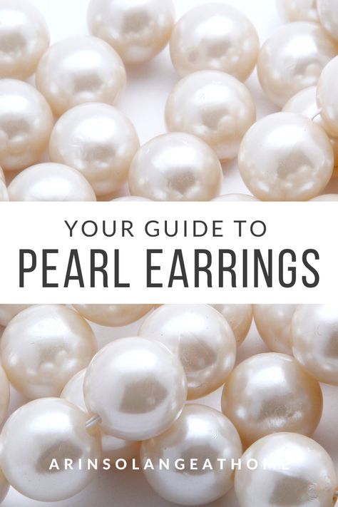 Here is your complete guide to purchasing a pair of pearl earrings! How to know the size of an earring, plus tons of pearl earring options you will love. Large Pearl Earrings, Buy Pearls, Golden South Sea Pearls, White Pearl Earring, Big Pearl, Pearl Cream, Pearl Earring, Matching Jewelry, Earrings Pearl