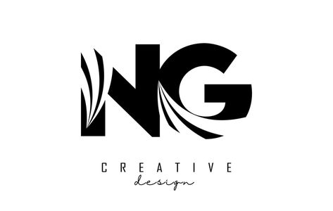 Creative black letters NG n G logo with leading lines and road concept design. Letters with geometric design. N G Logo Design, N G Logo, Ng Logo Design, Dosti Text Png, Ng Logo, G Logo Design, Road Logo, Leading Lines, Design Letters