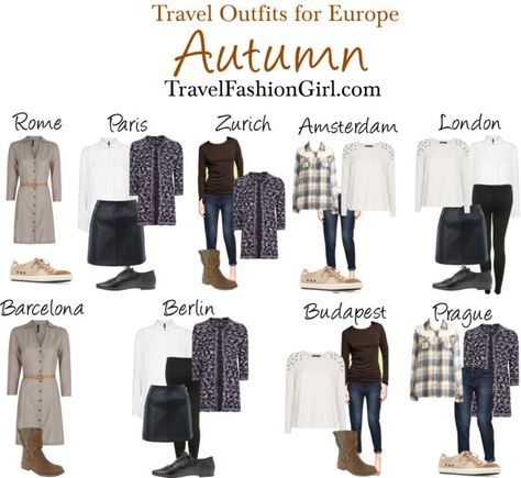 #Travel #Outfits for Backpacking Europe in AUTUMN via TravelFashionGirl.com #fashion #packing #list Outfits For Europe, European Travel Outfit, Backpack Through Europe, Fall Travel Outfit, Europe Travel Outfits, Ultimate Packing List, Packing For Europe, Moda Emo, Travel Capsule