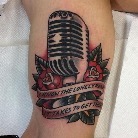 75 Incredibly Musical Tattoos To Show Off Your Passion Mic Tattoo, Microphone Tattoo, Band Tattoos, Clover Tattoos, Shiva Tattoo Design, Western Tattoos, Wild Tattoo, Music Tattoo Designs, Shiva Tattoo