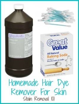 saturate the stained area with the wet end, and then scrub my skin with dry end of the q-tip.    For more set in stains I mix some baking soda in with the peroxide. How To Get Hair Color Off Skin, Homemade Hair Dye, Cleaning Body, Natural Baking, Hair Dye Removal, Dyed Tips, Diy Dye, Homemade Hair, Deep Cleaning Tips