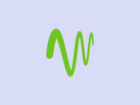 Letter W Logo / Green Logo / Wavy Logo / Windstream... Examples Of Logos, Logo Shapes, Waves Line, Waves Logo, W Logo, Letter W, Sine Wave, Green Logo, Modern Aesthetic