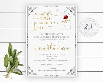 Vintage Disney Bridal Shower Ideas, Disney Bridal Shower Invitations, Be Our Guest Invitation, Disney Bridal Shower Ideas, Disney Wedding Shower, Disney Themed Bridal Shower, Red Rose Wedding Invitations, Shower 2023, Digital Wedding Invitations Design