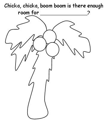 Chicka Chicka Boom Boom Template, Chicka Chicka Boom Boom Tree Template, Chicka Chicka Boom Boom Tree Template Free Printable, Chicka Chicka Boom Boom Tree, Chicka Chicka Boom Boom Activities, Library Centers, Abc Centers, Class Themes, Color Worksheets For Preschool