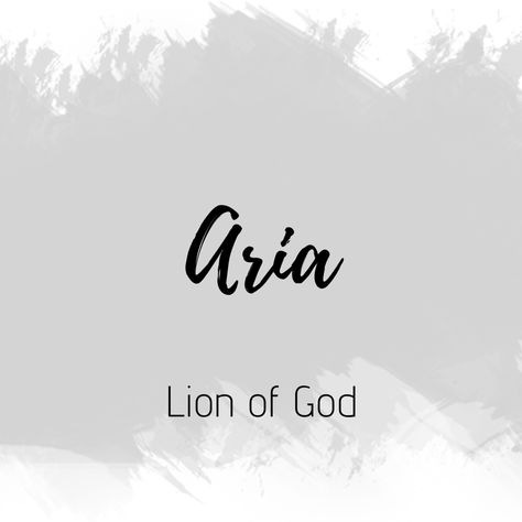 Aria Tattoo Name, Aria Name Meaning, Unique Bible Names, Aria Meaning, Christian Names With Meaning, Child Name Tattoos, Tattoos Paw Print, Aria Name, Paw Print Tattoos