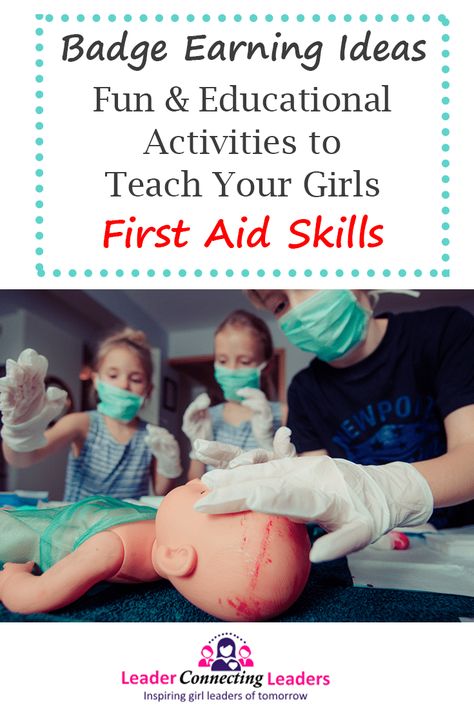 First Aid is something everyone should know how to do to save a life. Use some of these ideas with your troop of girls to teach them how to save a life. #firstaid #firstreponders Cadette First Aid Badge, First Aid For Kids, Badge Ideas, Brownie Girl, Basic First Aid, Cpr Training, Fun Educational Activities, Primary Activities, How To Teach Kids