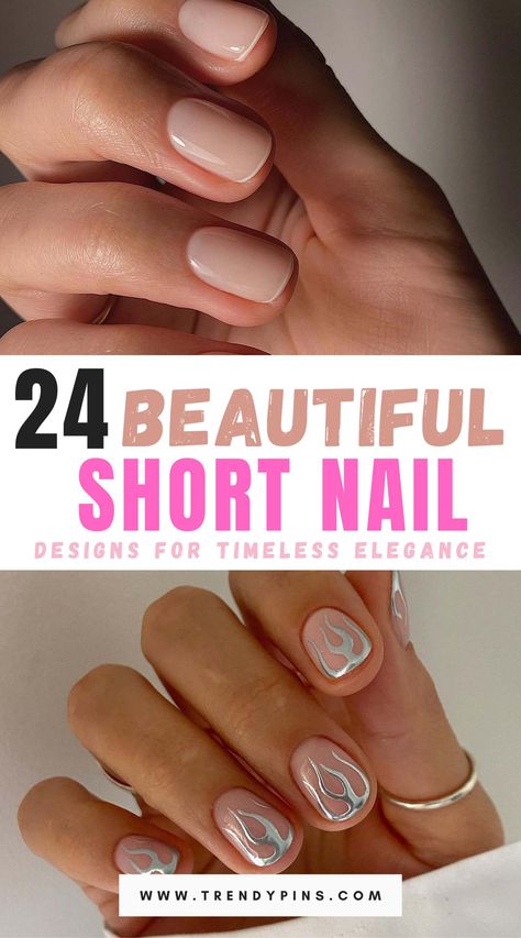 Best Simple Short Nail Ideas And Designs Minimalist Short Nail Design, Elegant Short Nail Designs, Natural Nail Length, Simple Short Nail Ideas, Simple Short Nail Designs, Short Natural Nails, Short Nail Ideas, Oval Nails Designs, Gel Polish Nail Designs