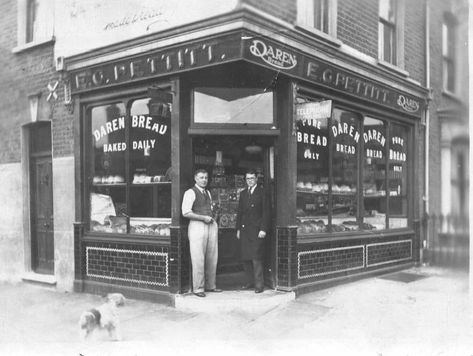 Old bakery Monson Road Deptford 1940s Bakery, Victorian Restaurant, Victorian Bakery, Old Bakery, What Should I Draw, Christmas Bakery, Sun Projects, Story Planning, Victorian Buildings