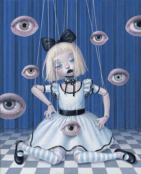 PEEPERS BY TREVOR BROWN Trevor Brown, Surealism Art, Arte Peculiar, 20 June, Lowbrow Art, Brown Art, Creepy Art, Pop Surrealism, Weird Art