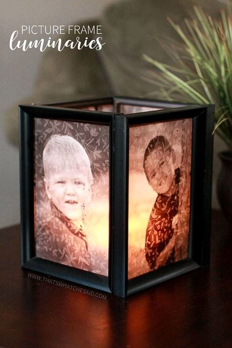 Photos Luminaries, Luminary Diy, Diy Gifts For Grandma, Diy Christmas Presents, Dekor Diy, Cheap Crafts, Diy Upcycling, Diy Simple, Dollar Tree Diy Crafts