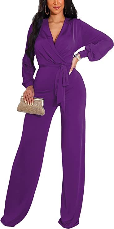 Purple Jumpsuit Outfit Classy, Purple Jumpsuit Outfit, Purple Jumpsuit, Grape Color, Jumpsuit Long, Formal Jumpsuit, Colorful Jumpsuit, Jumpsuit Outfit, Long Romper