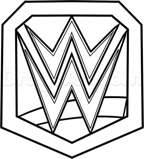 Wwe Coloring Pages Free Printable, Wrestling Drawings, Wwe Drawings, Wwe Birthday Cakes, Wwe Belt, Wwe Cake, Wwe Coloring Pages, Wrestling Cake, Wrestling Birthday Parties