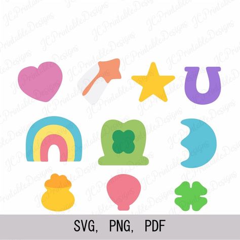 Lucky Charms Svg Lucky Charms Clipart | Etsy Lucky Charms Shapes, St Patricks Theme, Holiday Bulletin Boards, Charm Tattoo, Lucky Charms Cereal, Lucky Charms, St Pattys Day, Lucky Charm, Craft Inspiration