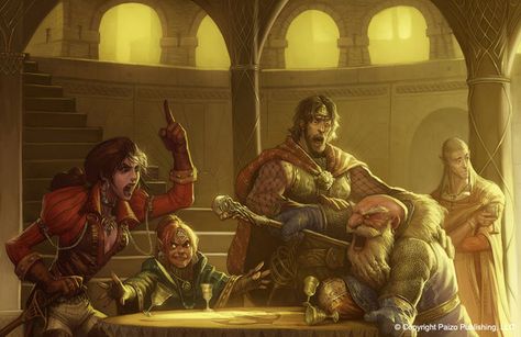 Argument in the Council by Concept-Art-House #fighting #tavern Dnd Crafts, Heroic Fantasy, Dungeon Master, Fantasy Inspiration, Pics Art, Game Night, Dungeons And Dragons, Character Inspiration, Walt Disney