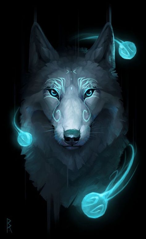 Wolf Art Fantasy, Magical Wolf, Pet Anime, Anime Wolves, Snow Wolf, Winter Wolves, Wolf Images, Mythical Creatures Fantasy, Wolf Artwork