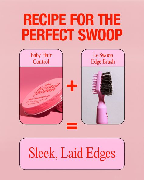 Ingredients for edge magic: a pinch of Le Swoop, a dash of Baby Hair Control, and a whole lot of fabulous! 🌟 Ready to serve those edges! Laid Edges, For Healthy Hair Growth, Edge Brush, 360 Wig, Edge Control, For Healthy Hair, Hair Control, Raw Hair, Custom Wigs