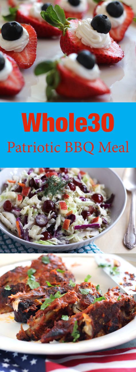 I was excited when the Whole30 team asked me to create 3 tasty dishes for your 4th of July BBQ’s/ Potlucks. I know how hard it can be to feel like your missing out on all the fun foods when a holiday pops up. That’s why I created an appetizer, a salad & a meat … 4th Of July Paleo Recipes, Aip 4th Of July Recipes, 4th Of July Food, 4th Of July Bbq, 30 Diet, Paleo Dinners, Life Challenge, Easy Whole 30 Recipes, Paleo Dishes